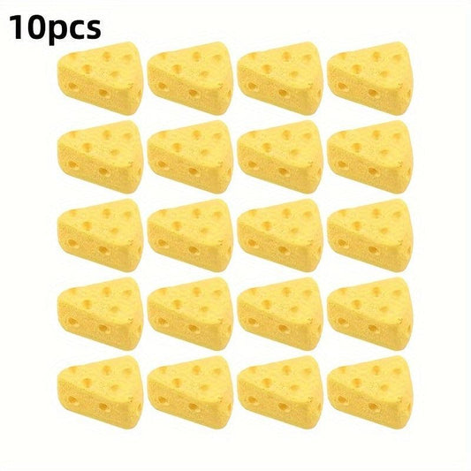 10pcs Micro Kitchen Food Cheese Model Simulation Triangle Cake Food Statue