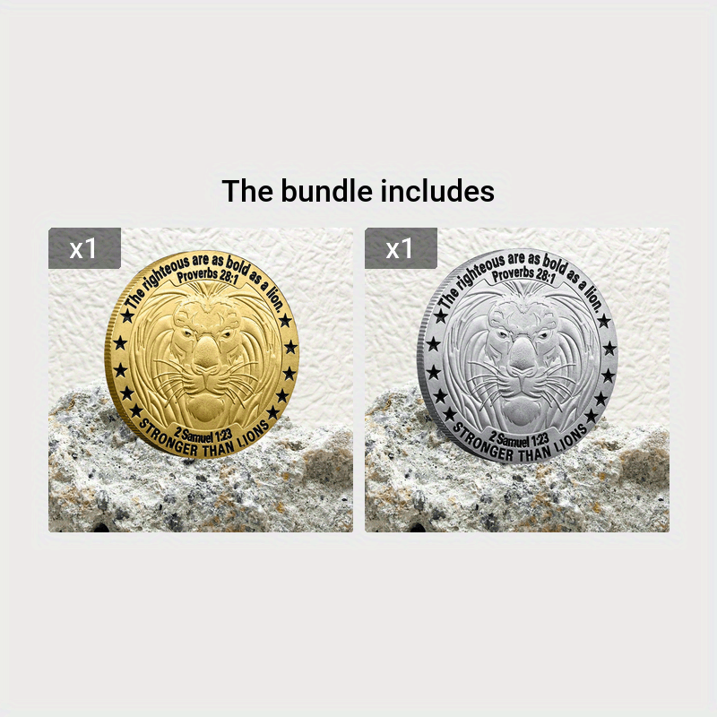 Bold As A Lion Strength Challenge Coin Gift