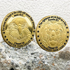 Bold As A Lion Strength Challenge Coin Gift