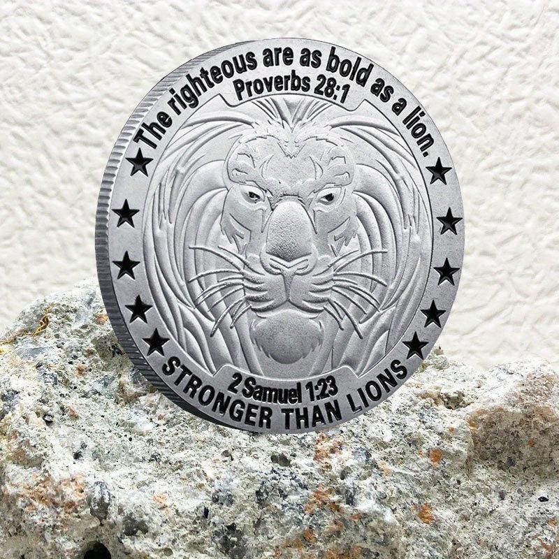 Bold As A Lion Strength Challenge Coin Gift