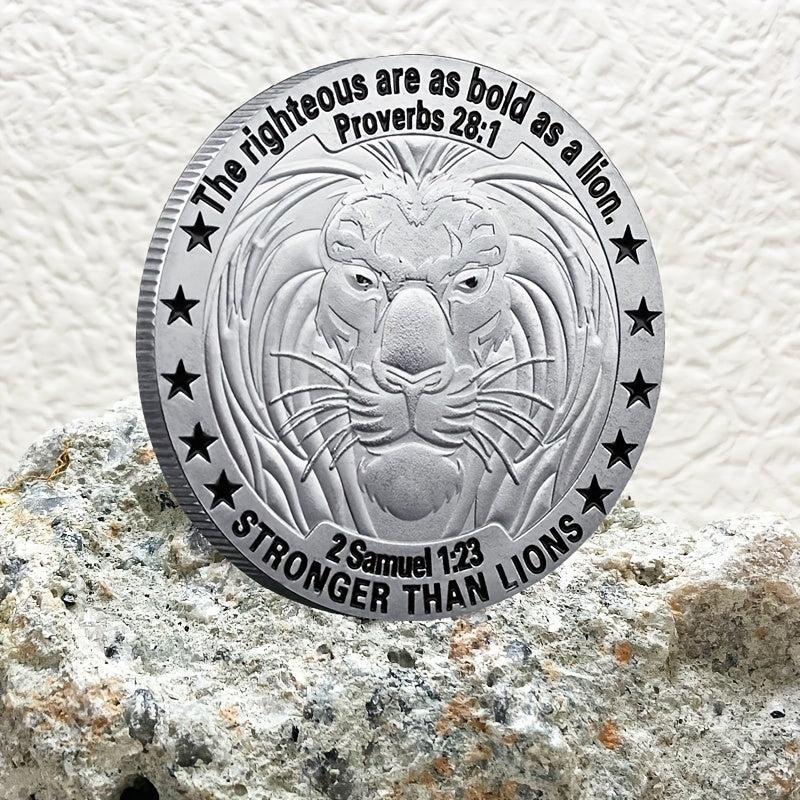 Bold As A Lion Strength Challenge Coin Gift