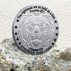Bold As A Lion Strength Challenge Coin Gift