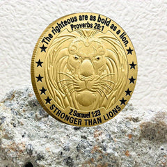 Bold As A Lion Strength Challenge Coin Gift