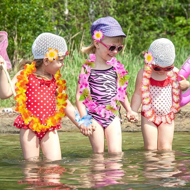 10pcs Tropical Flower Garland Hawaiian Beach Party Decoration