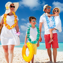 10pcs Tropical Flower Garland Hawaiian Beach Party Decoration