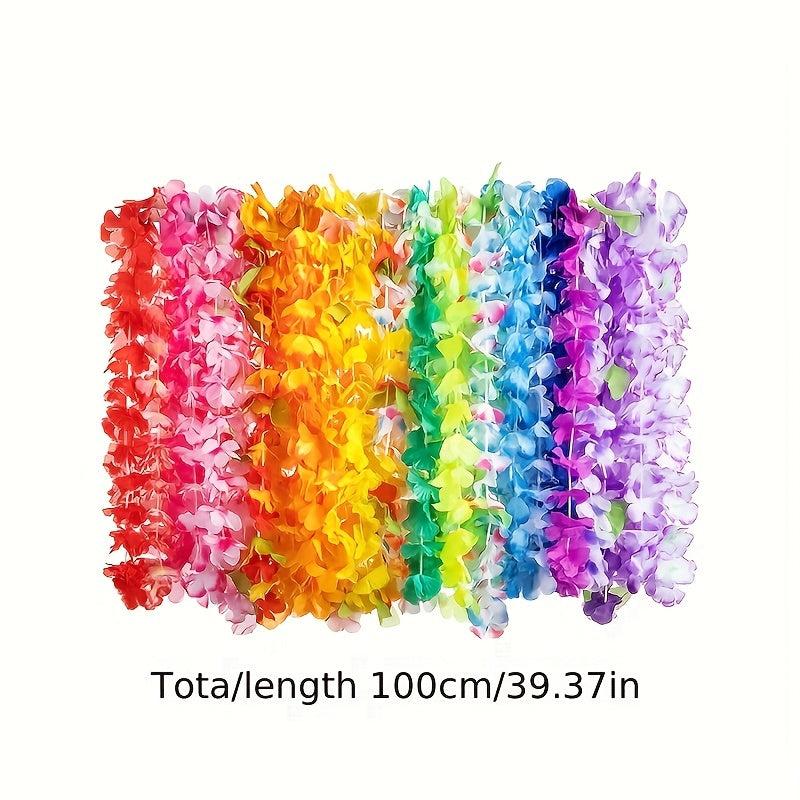 10pcs Tropical Flower Garland Hawaiian Beach Party Decoration