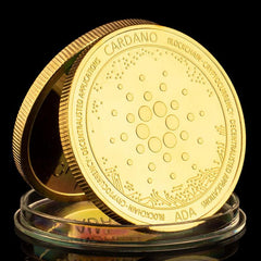 Golden Plated Cryptocurrency Metal Coin Gift