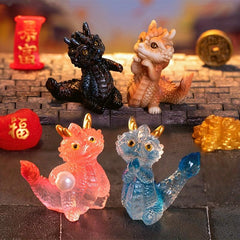 6pcs Dragon Decoration Doll Hand Micro Landscape Car Dollhouse Accessories