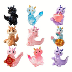 6pcs Dragon Decoration Doll Hand Micro Landscape Car Dollhouse Accessories