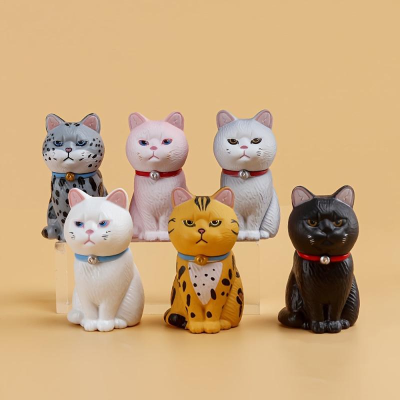 Cartoon Mini Bell Smelly Face Cat Car Doll Random Style