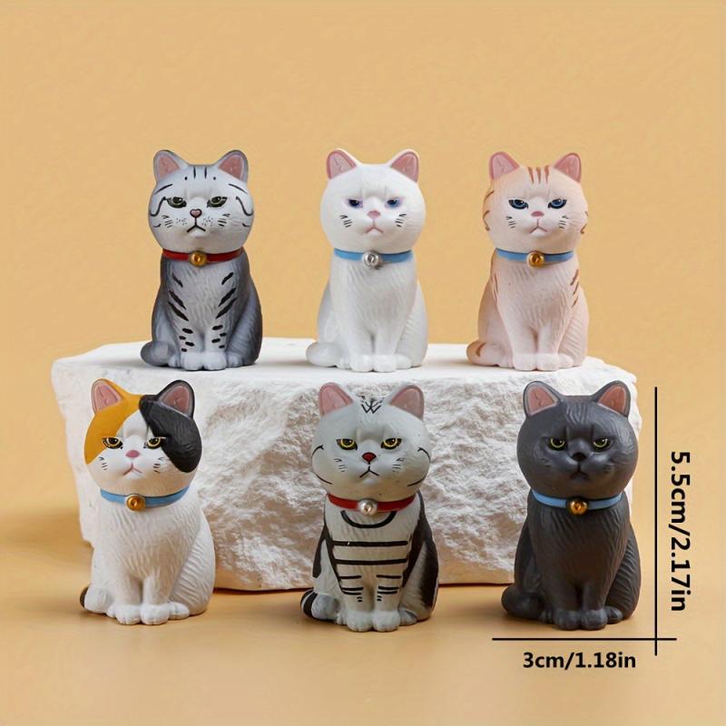 Cartoon Mini Bell Smelly Face Cat Car Doll Random Style