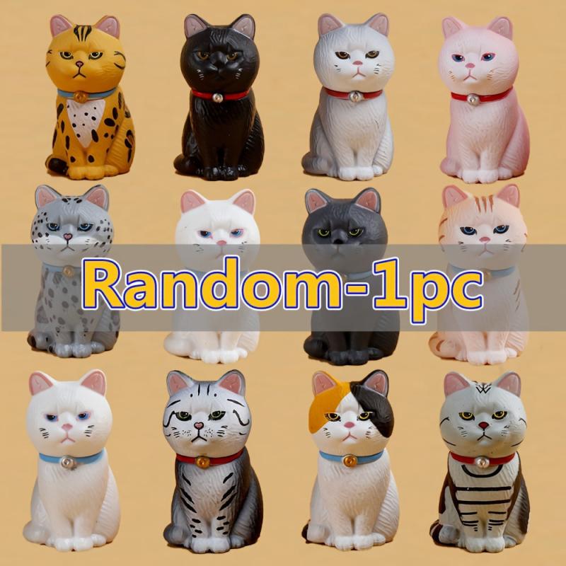 Cartoon Mini Bell Smelly Face Cat Car Doll Random Style