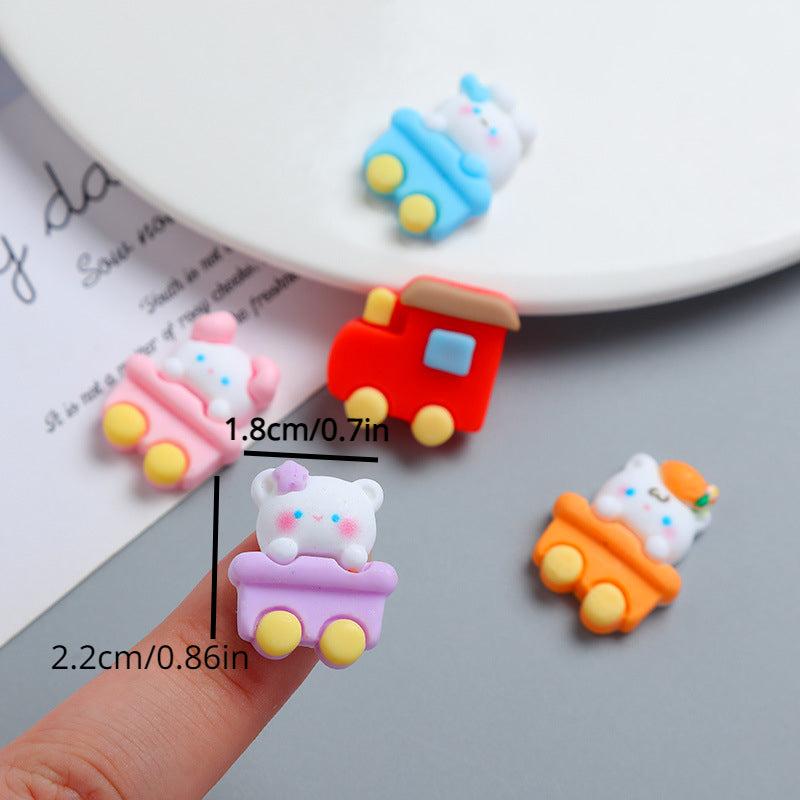 Cartoon Animal Train Cream Glue Phone Case DIY Material Package