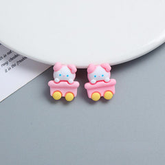 Cartoon Animal Train Cream Glue Phone Case DIY Material Package
