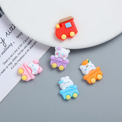 Cartoon Animal Train Cream Glue Phone Case DIY Material Package