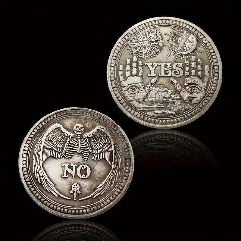 Lucky Coin Yes No Decision Coin with Stand