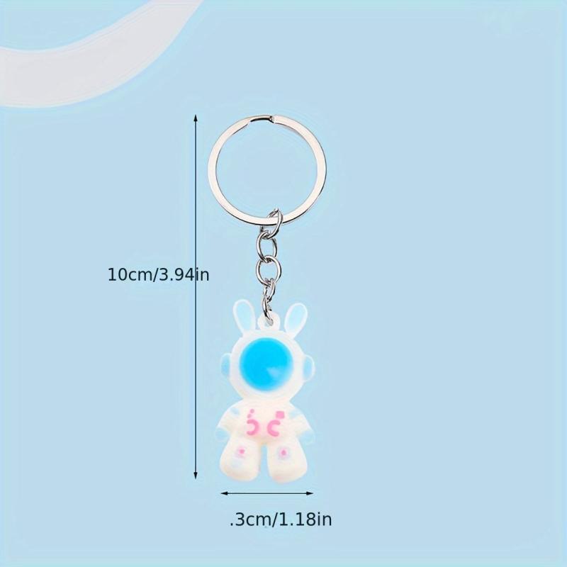 10pcs Cartoon Space Rabbit Keychain Astronaut Backpack Pendant Small Gift