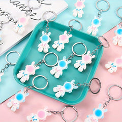 10pcs Cartoon Space Rabbit Keychain Astronaut Backpack Pendant Small Gift