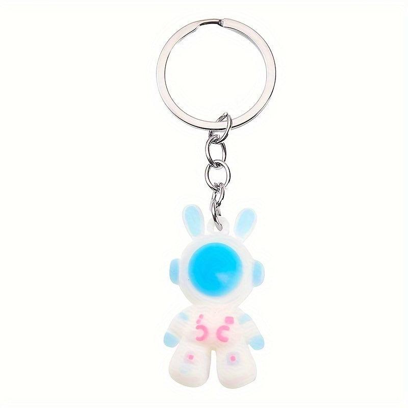 10pcs Cartoon Space Rabbit Keychain Astronaut Backpack Pendant Small Gift