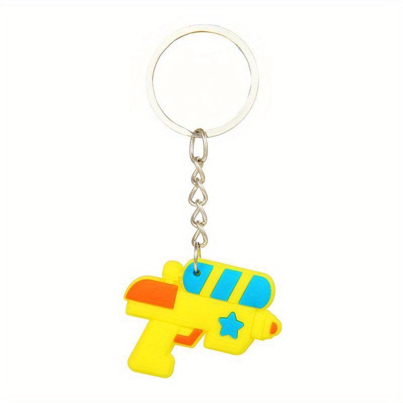 Summer Beach Cartoon PVC Keychain Drip Adhesive Car Gift Pendant