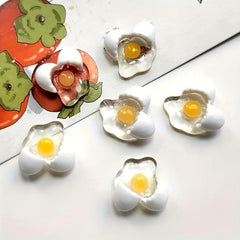 10pcs Egg Flower Mini Toy Resin Ornament Storage Box Decoration