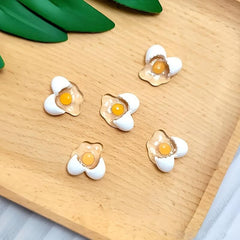 10pcs Egg Flower Mini Toy Resin Ornament Storage Box Decoration