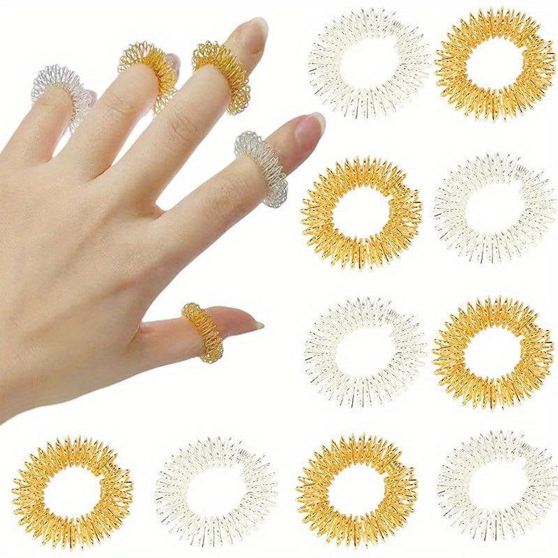 30pcs Mini Spring Finger Massage Ring - 2.49x1