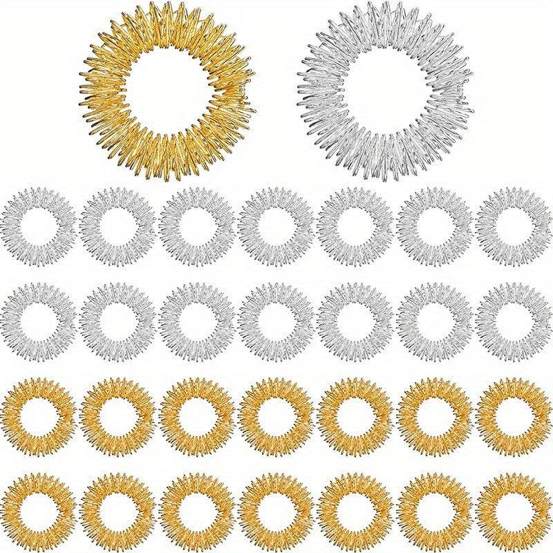 30pcs Mini Spring Finger Massage Ring - 2.49x1
