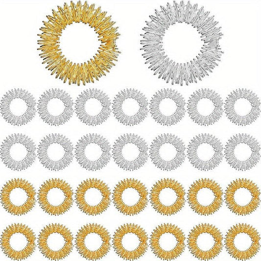 30pcs Mini Spring Finger Massage Ring - 2.49x1