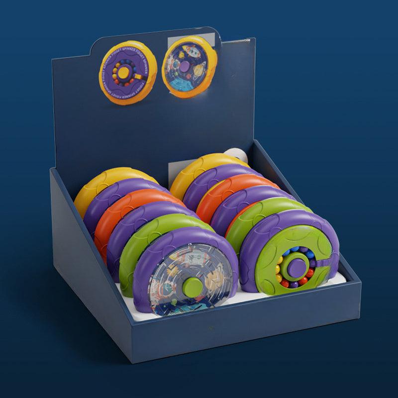 Carrot Fingertip Rotating Gyro 3D Gravity Roller Ball Maze
