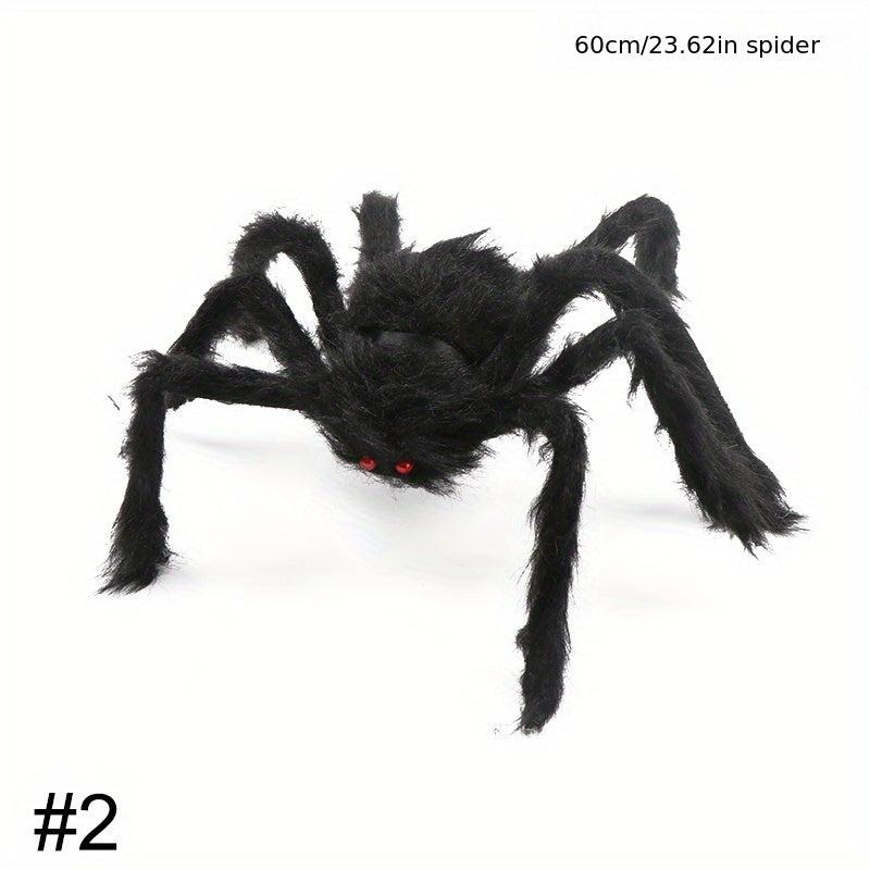 Halloween Prank Stuffed Spiders Simulate Spooky Decoration