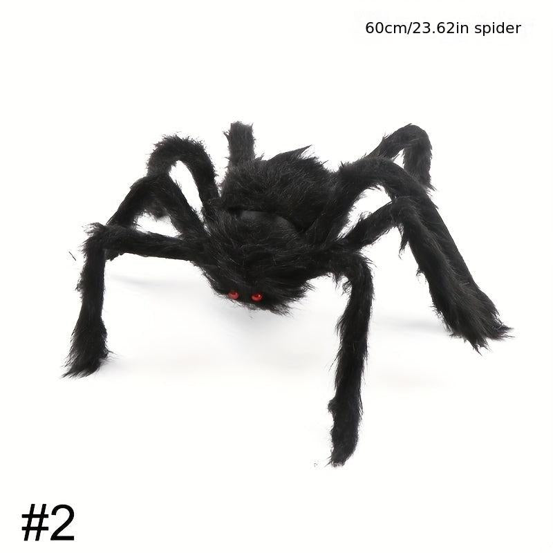 Halloween Prank Stuffed Spiders Simulate Spooky Decoration