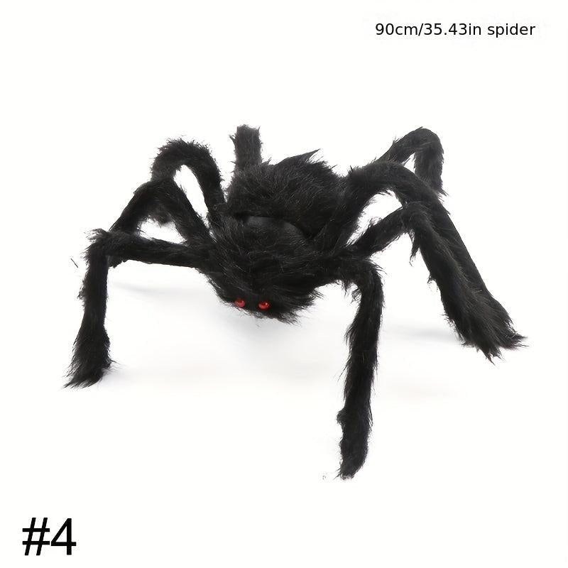 Halloween Prank Stuffed Spiders Simulate Spooky Decoration
