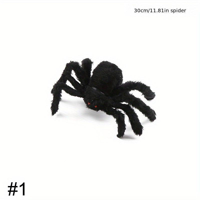 Halloween Prank Stuffed Spiders Simulate Spooky Decoration