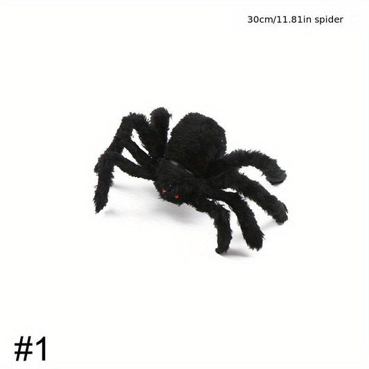 Halloween Prank Stuffed Spiders Simulate Spooky Decoration