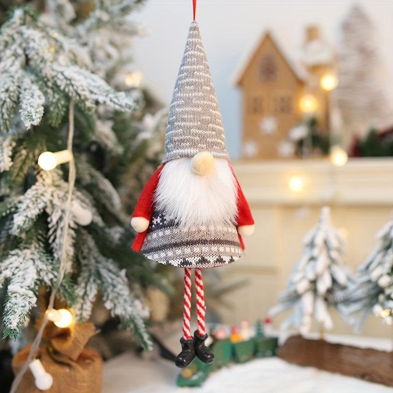 Christmas Faceless Old Man Pendant Knitted Doll Santa Claus Charm Outfit