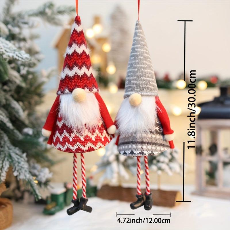 Christmas Faceless Old Man Pendant Knitted Doll Santa Claus Charm Outfit