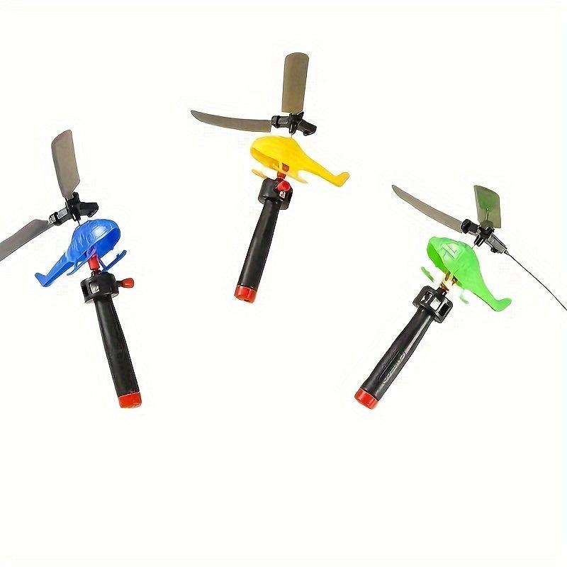 Pull String Helicopter Toy