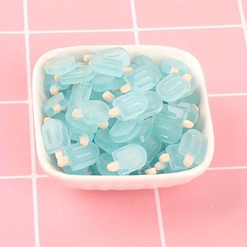 DIY Resin Small Toy Food Play Luminous Ice Cream 5pcs