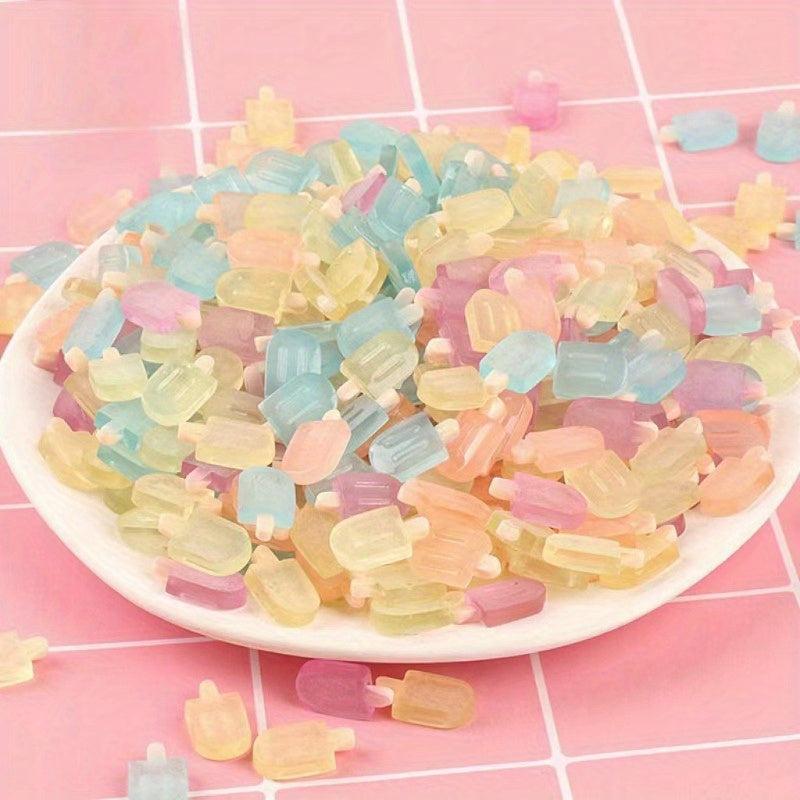 DIY Resin Small Toy Food Play Luminous Ice Cream 5pcs