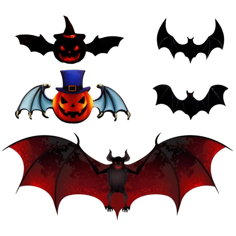 12pcs Halloween Decoration Pumpkin Bat Stickers