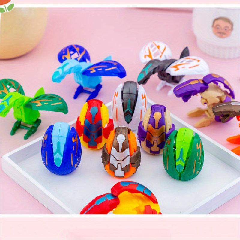 5pcs Dinosaur Egg Toy Simulation Dino Transformed Egg Gift