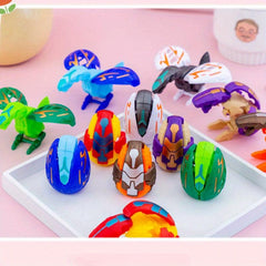 5pcs Dinosaur Egg Toy Simulation Dino Transformed Egg Gift