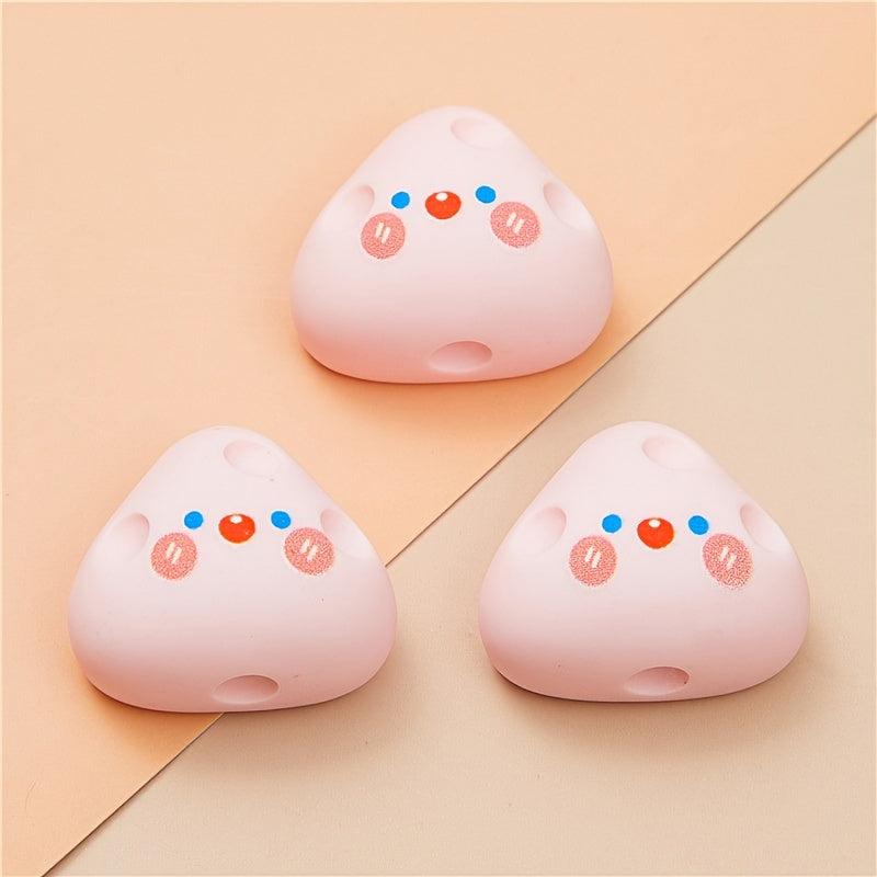 3pcs Cheese Cartoon Resin Phone Case Accessories