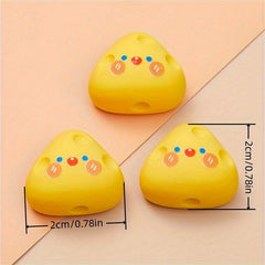 3pcs Cheese Cartoon Resin Phone Case Accessories