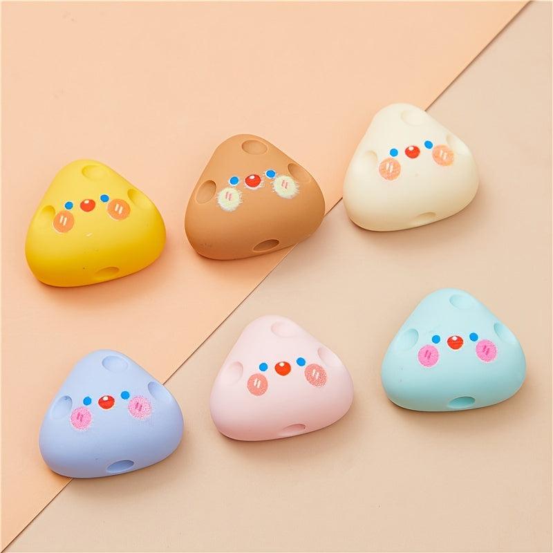 3pcs Cheese Cartoon Resin Phone Case Accessories