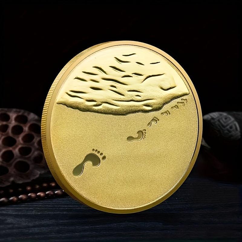 1pc Collectible Coin Souvenir Gift When You See One Set Of Footprints