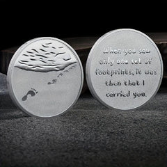 1pc Collectible Coin Souvenir Gift When You See One Set Of Footprints