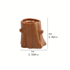 Scary Squirrel Cup Pinch Toy For Halloween Tree Stump Hamster Decompression