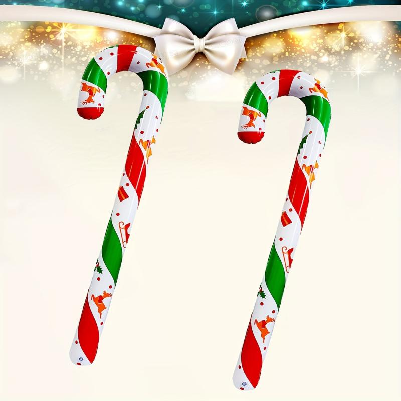 Children's Christmas Car Inflatable Old Man Cane Toy Large Inflatable Stick